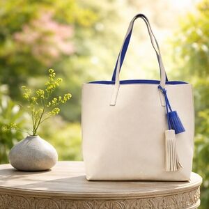 Kate Spade Off-white Leather Foster Court Tasha Tote